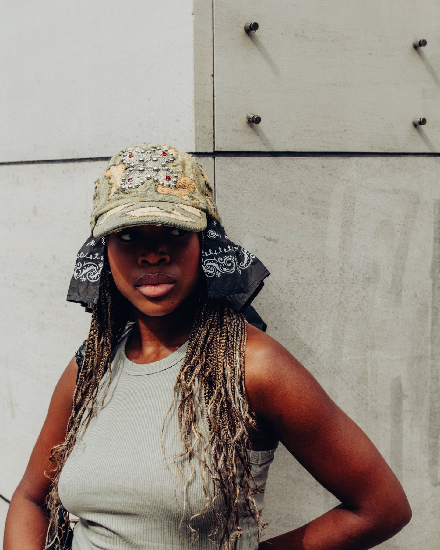 DENIM BANDANA HAT